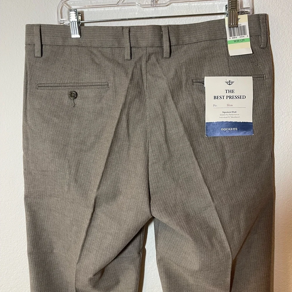 Dockers Gray Dress Pants Classic Flat-Front Design - Picture 11 of 11